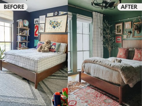 Bedroom before and after pictures